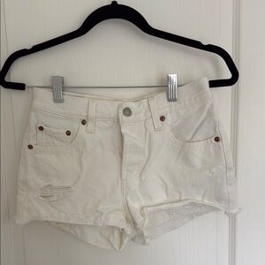 Levi’s 501 White Denim Women's Shorts